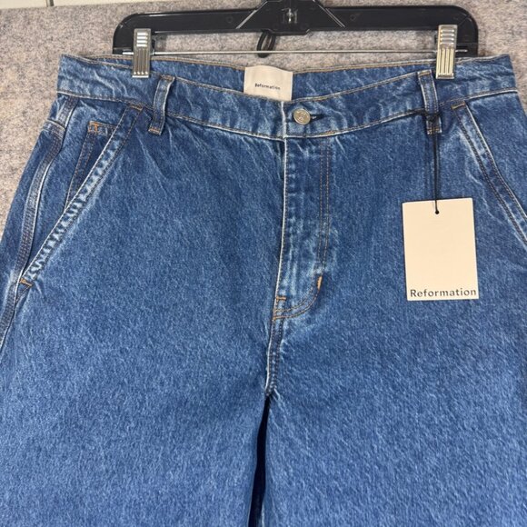 Reformation Diego Mid Rise Baggy Utility Carpenters Jeans Size 29 Revolve Anthro - Picture 5 of 16